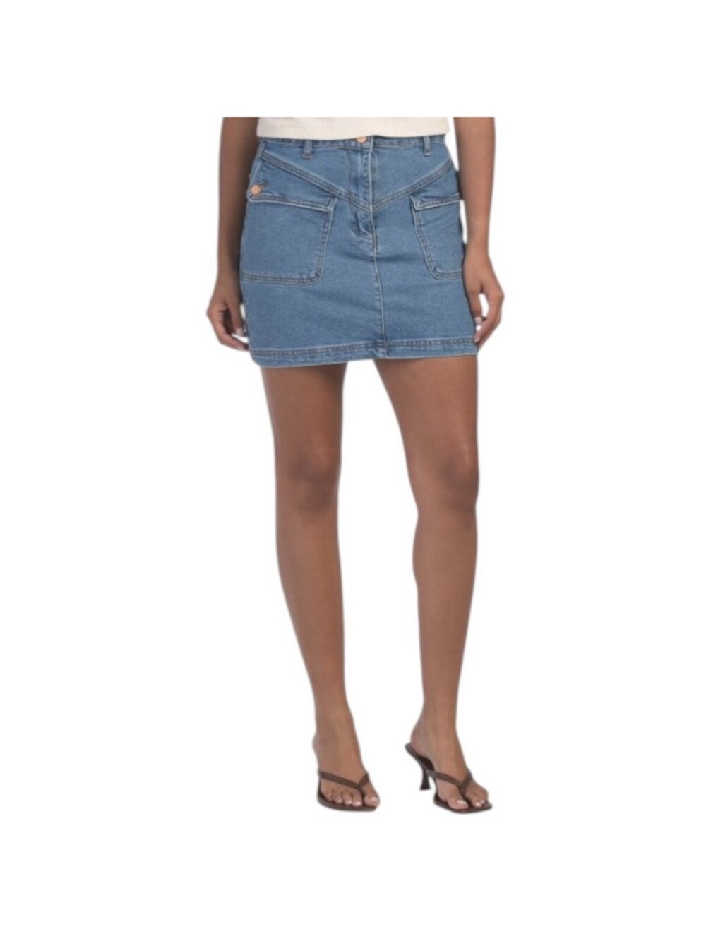 Blue Denim Mini Skirt - Classic Casual
